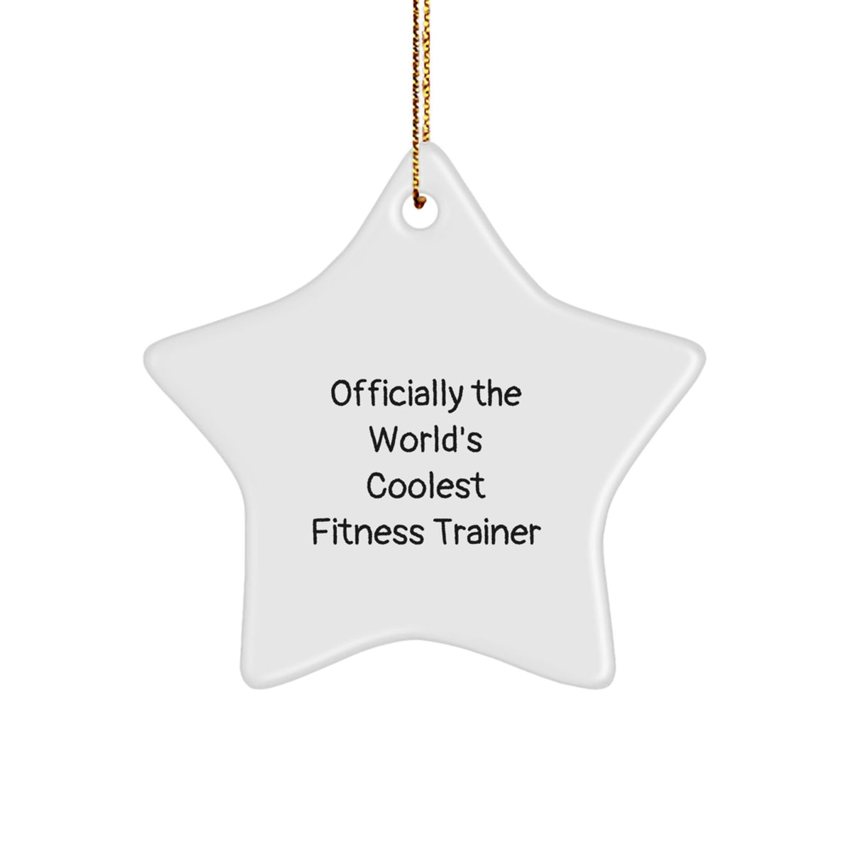 Funny Fitness Trainer Star Ornament Gifts from Friends and Family for Christmas Unique Presents - Image 1