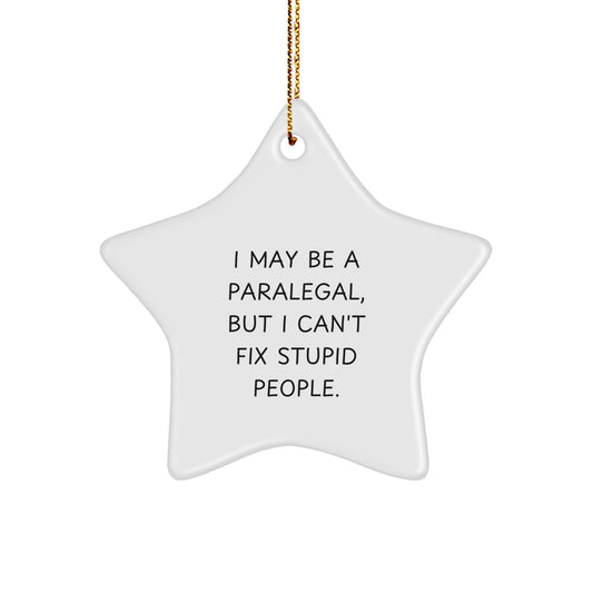 Funny Paralegal Star Ornament Gifts from Friends and Family - Christmas Unique Gifts for Paralegal Coworkers - Image 1