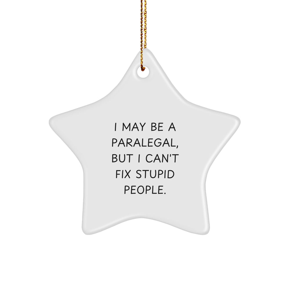 Funny Paralegal Star Ornament Gifts from Friends and Family - Christmas Unique Gifts for Paralegal Coworkers - Image 1