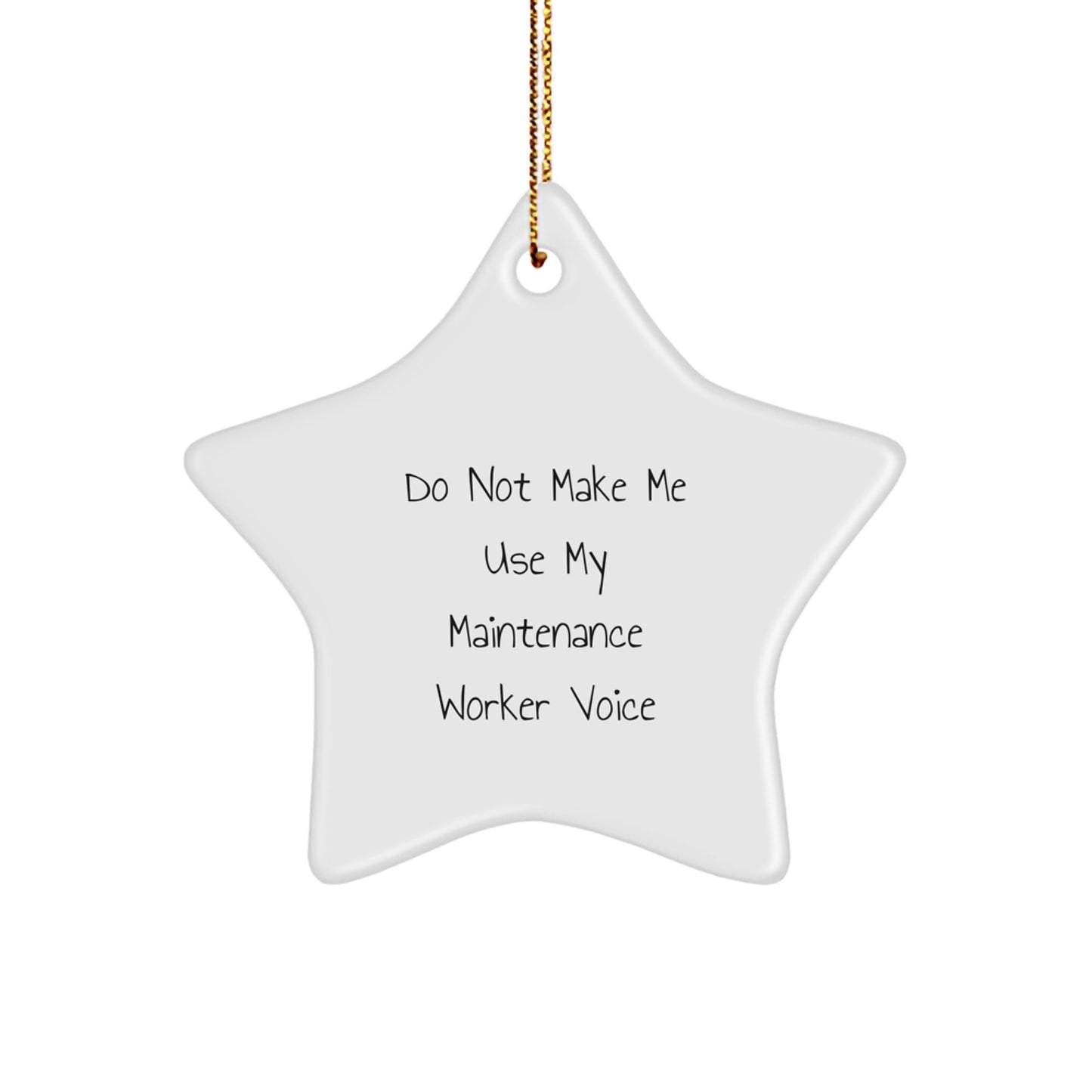 Favorite Maintenance Worker Star Ornament for Kids Christmas Gift - Image 1
