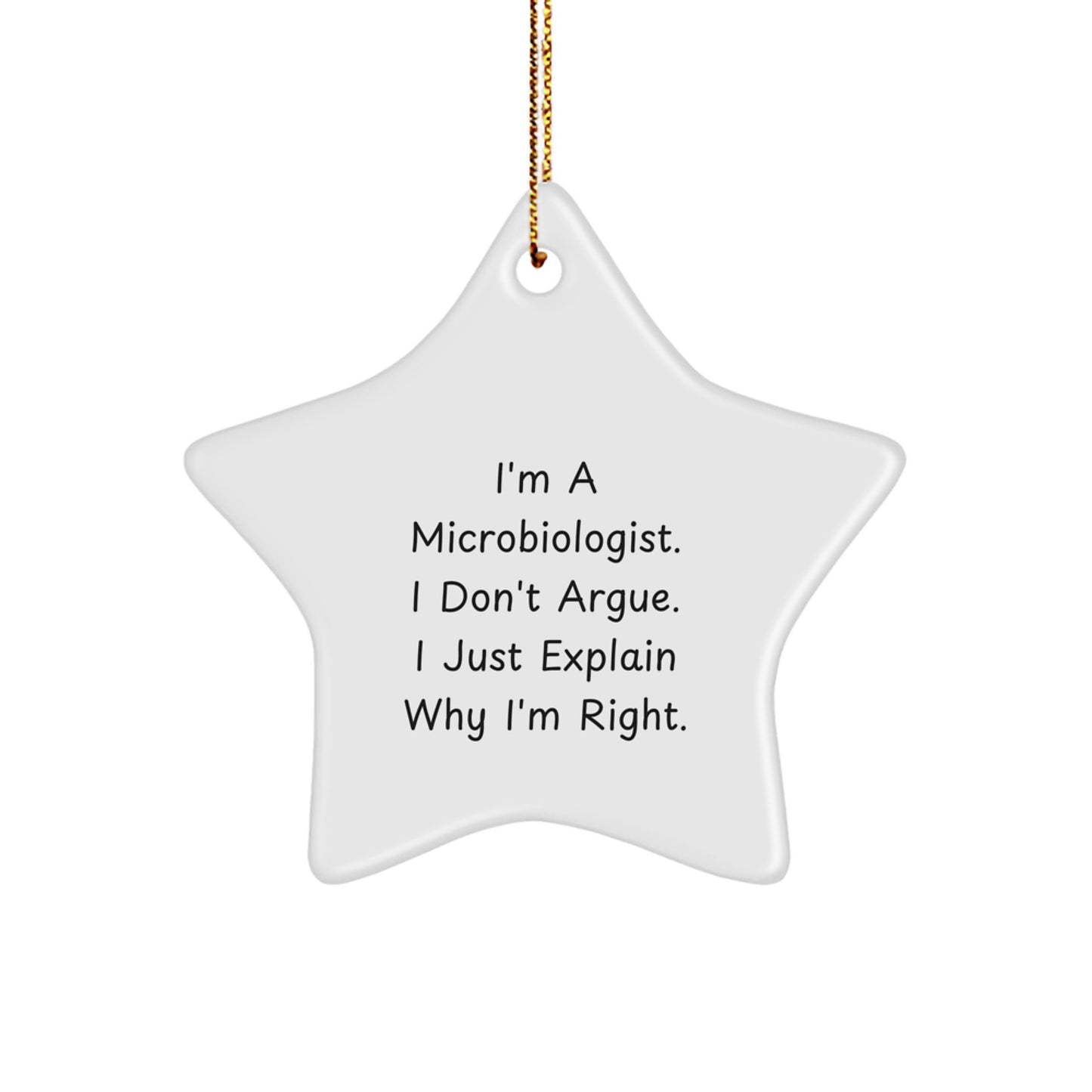Funny Microbiologist Star Ornament Gifts from Men to Family for Christmas Unique Presents - Image 1