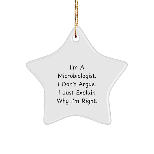 Funny Microbiologist Star Ornament Gifts from Men to Family for Christmas Unique Presents - Image 1