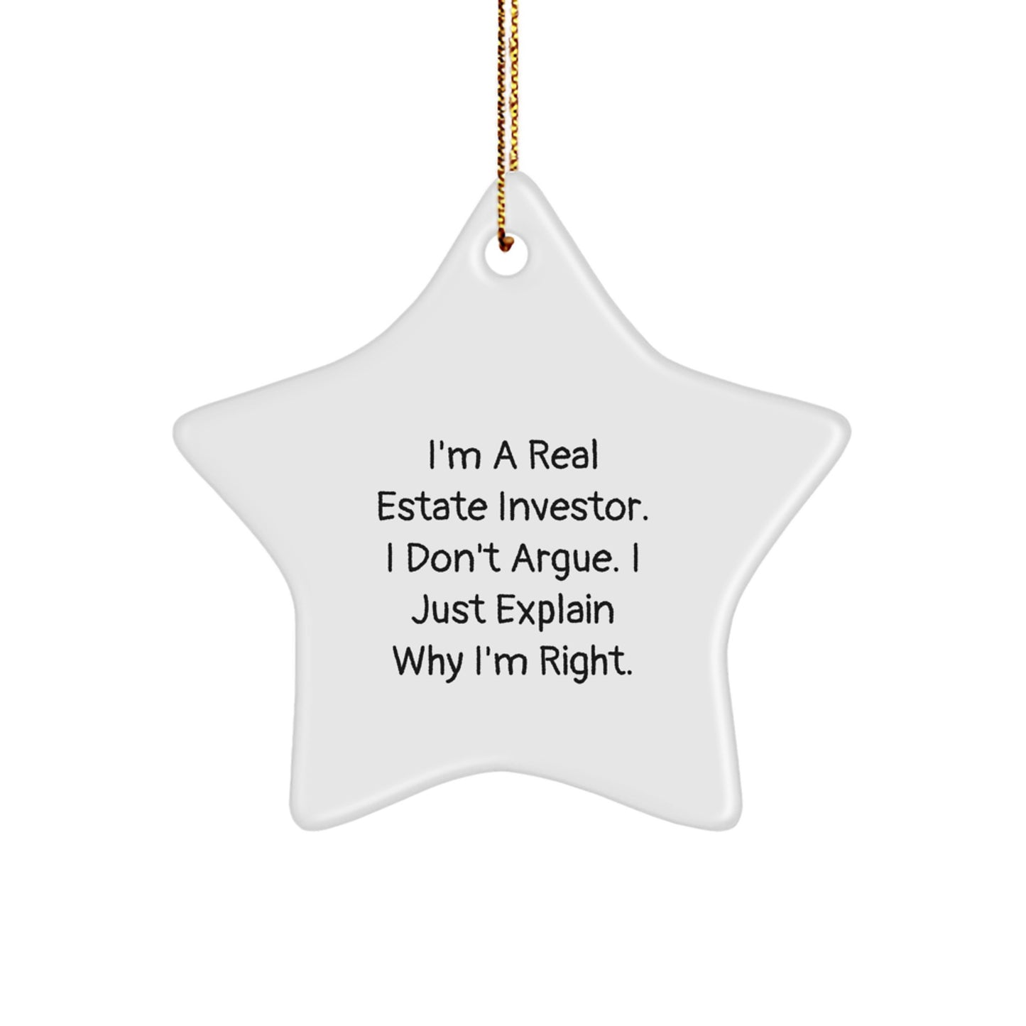 Favorite Real Estate Investor Star Ornament for Kids Christmas Gift - Image 1