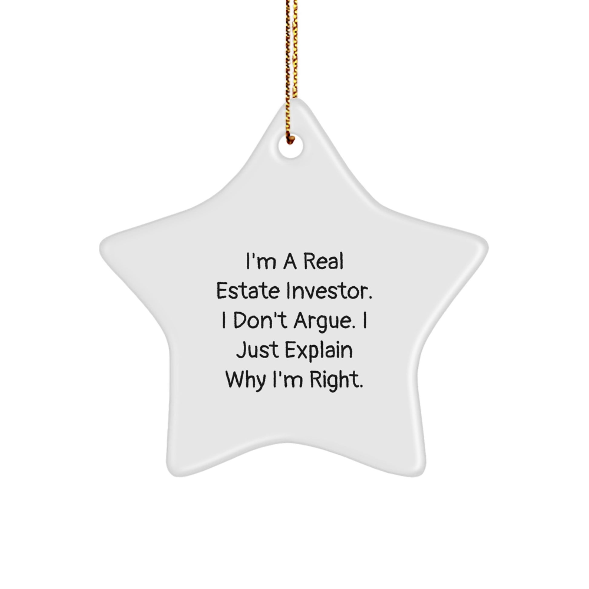 Favorite Real Estate Investor Star Ornament for Kids Christmas Gift - Image 1