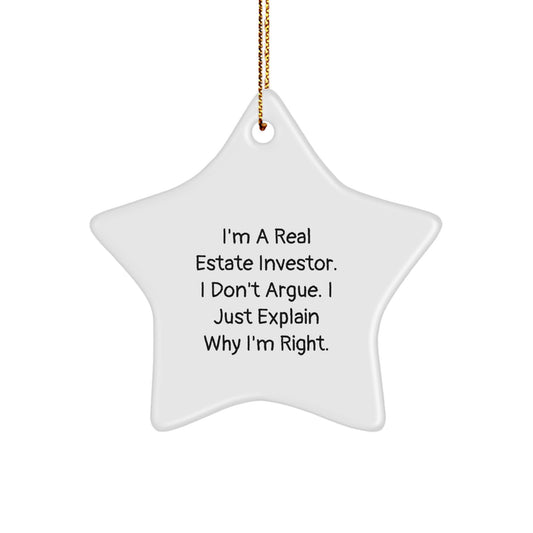 Favorite Real Estate Investor Star Ornament for Kids Christmas Gift - Image 1