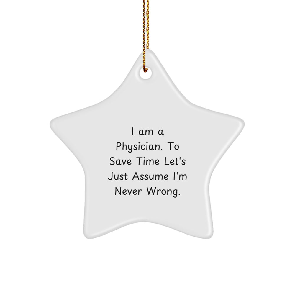 Funny Physician Star Ornament Gifts from Friends for Christmas Unique Decorations - Image 1