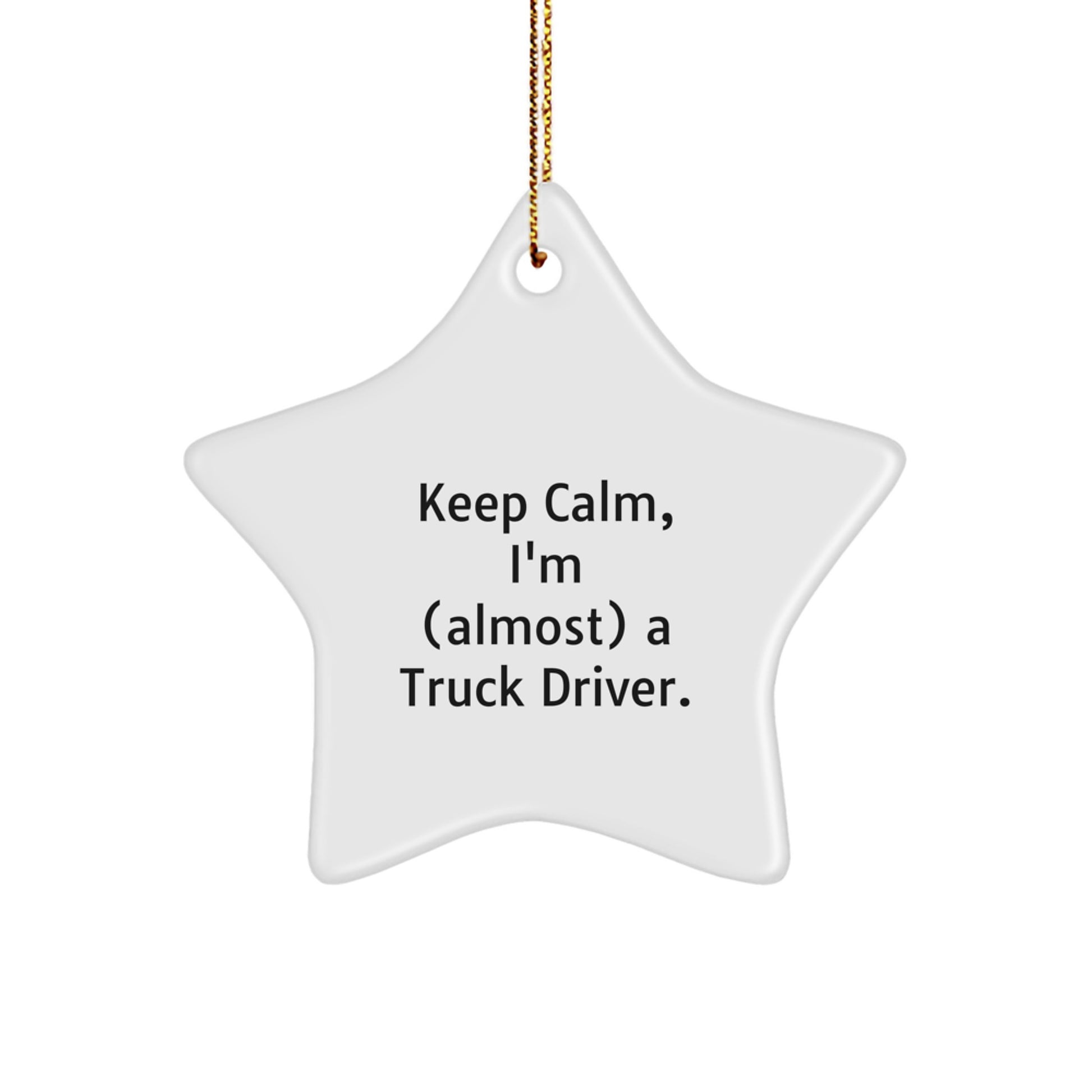 Fun Truck Driver Star Ornament Gifts from Friends, Family, or Coworkers, Perfect for Christmas Unique Presents - Image 1