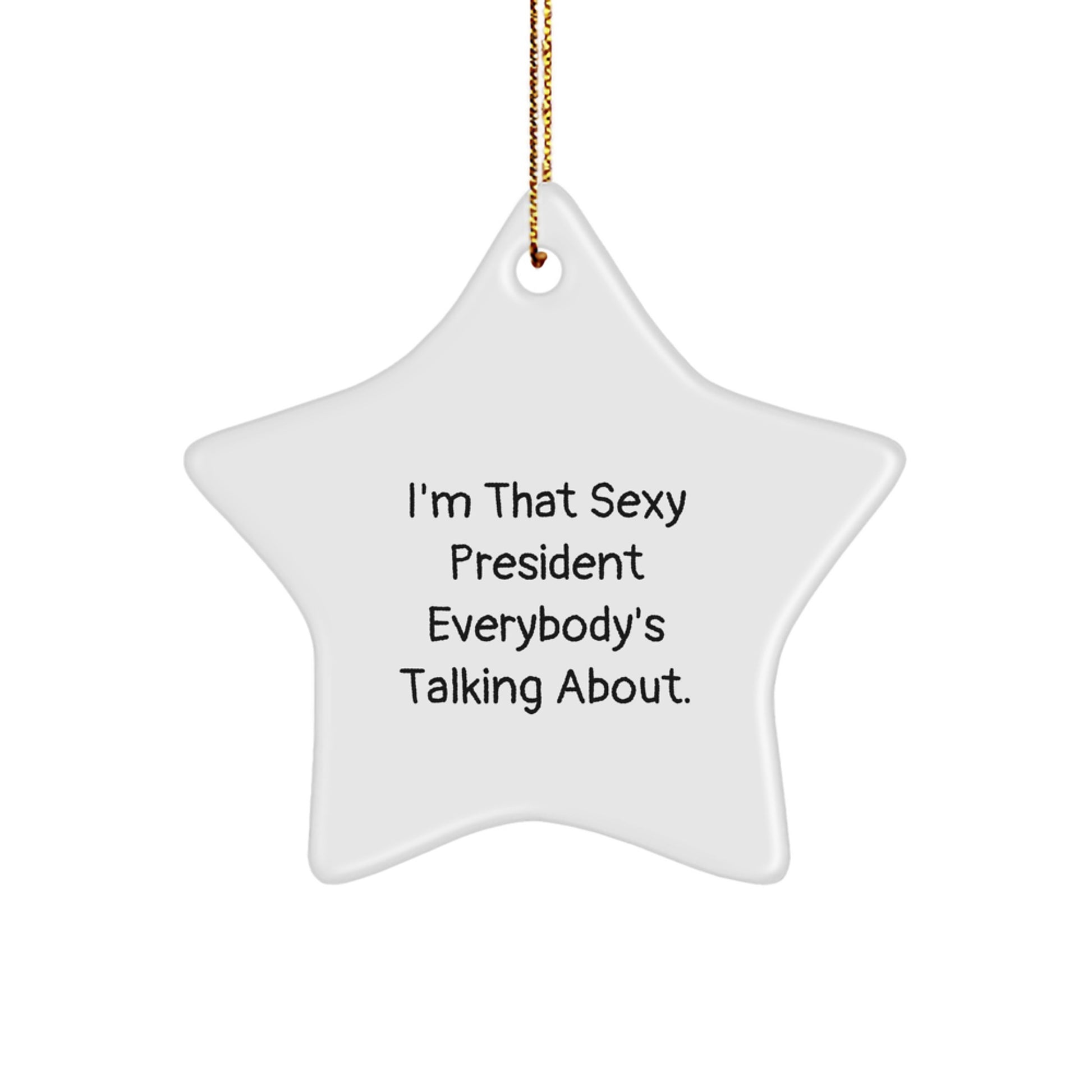 Funny Quote Sexy President Gifts for President Star Ornament Christmas Unique Decorations from Friends - Image 1
