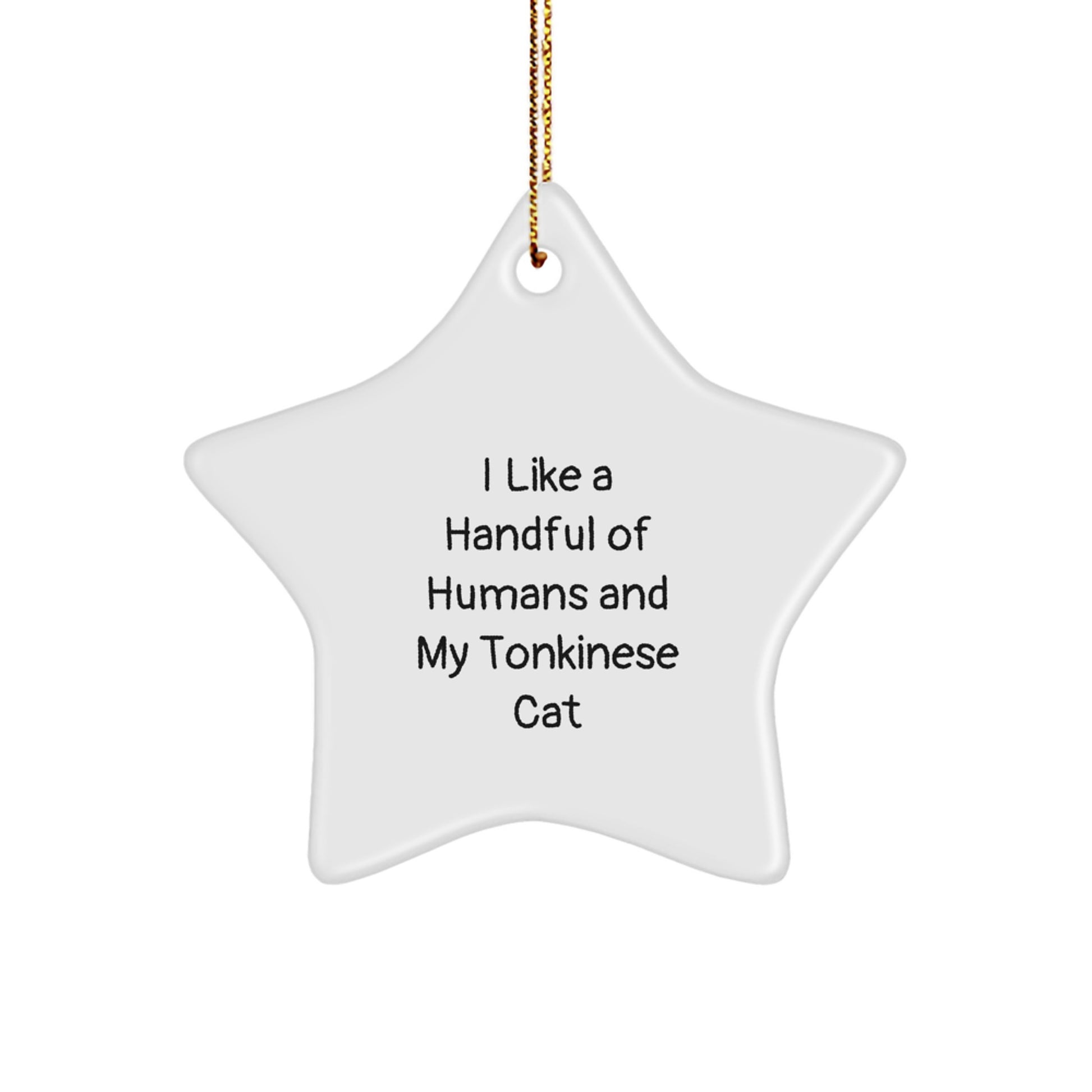 Funny Tonkinese Cat Gifts from Friends, Gifts for Tonkinese Cat Lovers, Christmas Unique Star Ornament, Star Shaped Decor for Home - Image 1