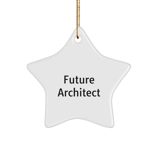 Gifts from Friends for Future Architect, Funny Star Ornament, Inspirational Christmas Unique Gifts for Men, Women, Coworkers, Family, or Friends - Image 1