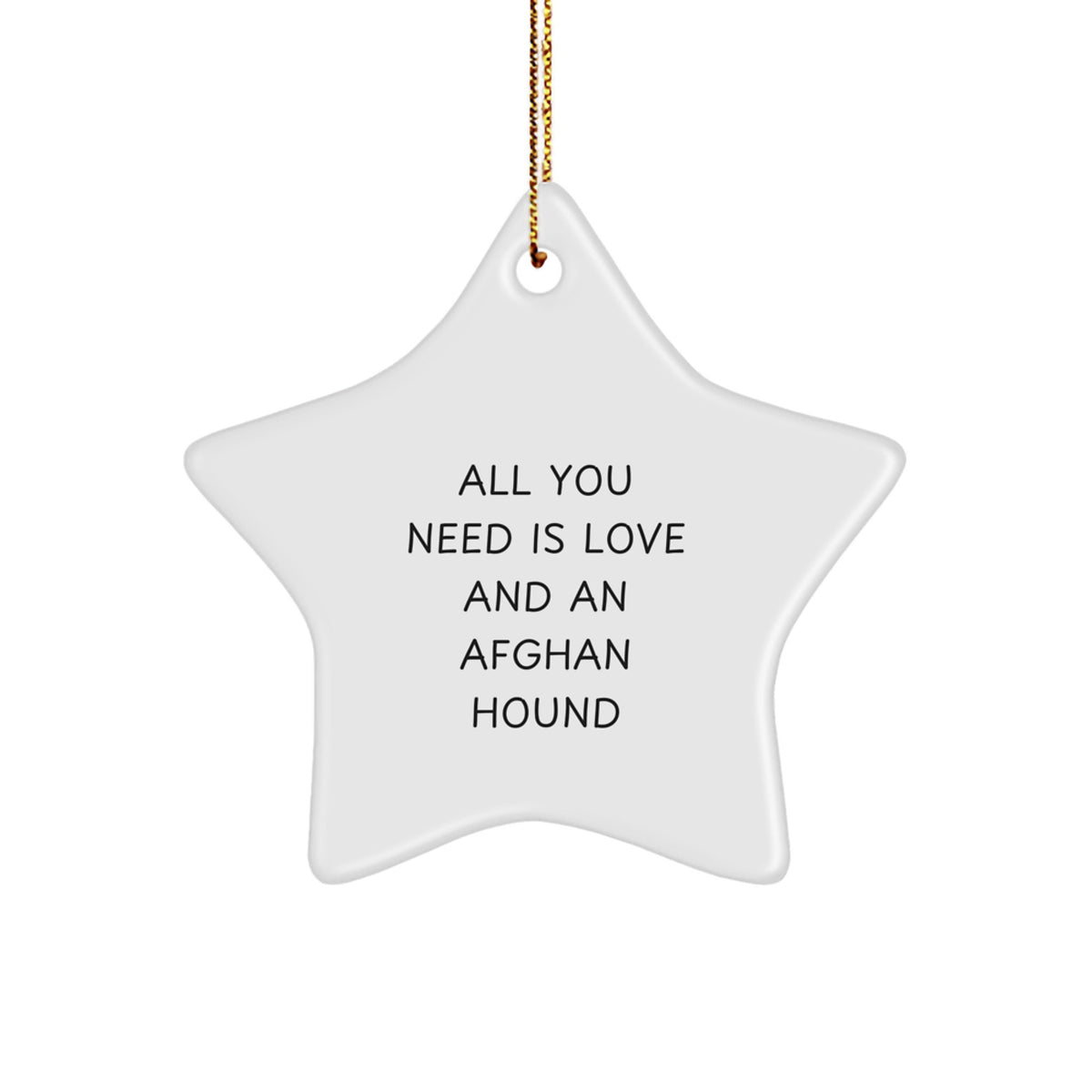 Afghan Hound Star Christmas Ornament Gift for Kids Favorite - Image 1