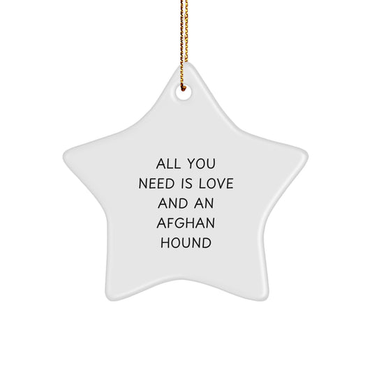 Afghan Hound Star Christmas Ornament Gift for Kids Favorite - Image 1