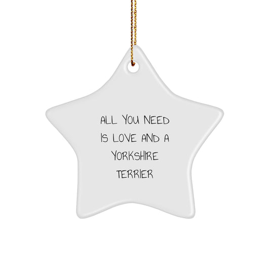 Funny Yorkshire Terrier Dog Gifts from Family - Star Ornament for Christmas - Image 1