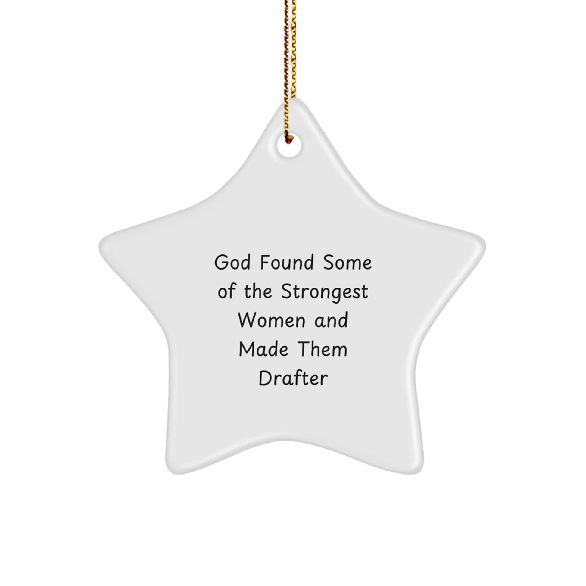 Funny Drafter Gifts from Men and Women with Inspirational Star Ornament for Christmas Unique Gifts - Image 1