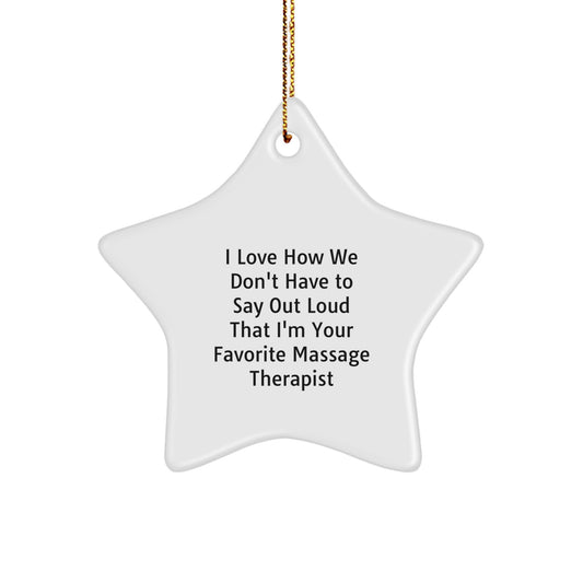 Funny Massage Therapist Gifts, Star Ornament for Massage Therapist from Friends, Unique Christmas Unique Gifts for Massage Therapist - Image 1
