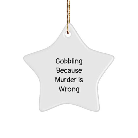 Funny Cobbling Star Ornament Gifts from Men to Family, Unique Christmas Decorations - Image 1