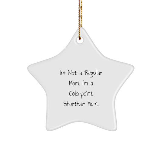 Christmas Unique Gift Surprise Colorpoint Shorthair Cat Star Ornament Teens - Image 1
