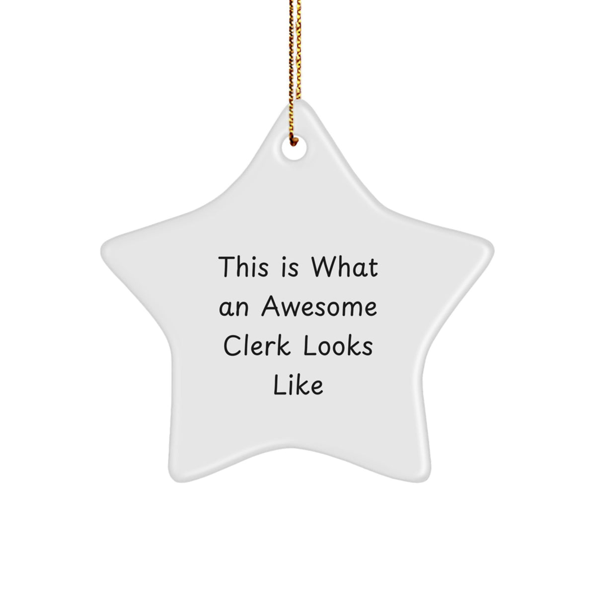 Christmas Unique Gift Delight Clerk Star Ornament for Him – Awesome Clerk - Image 1
