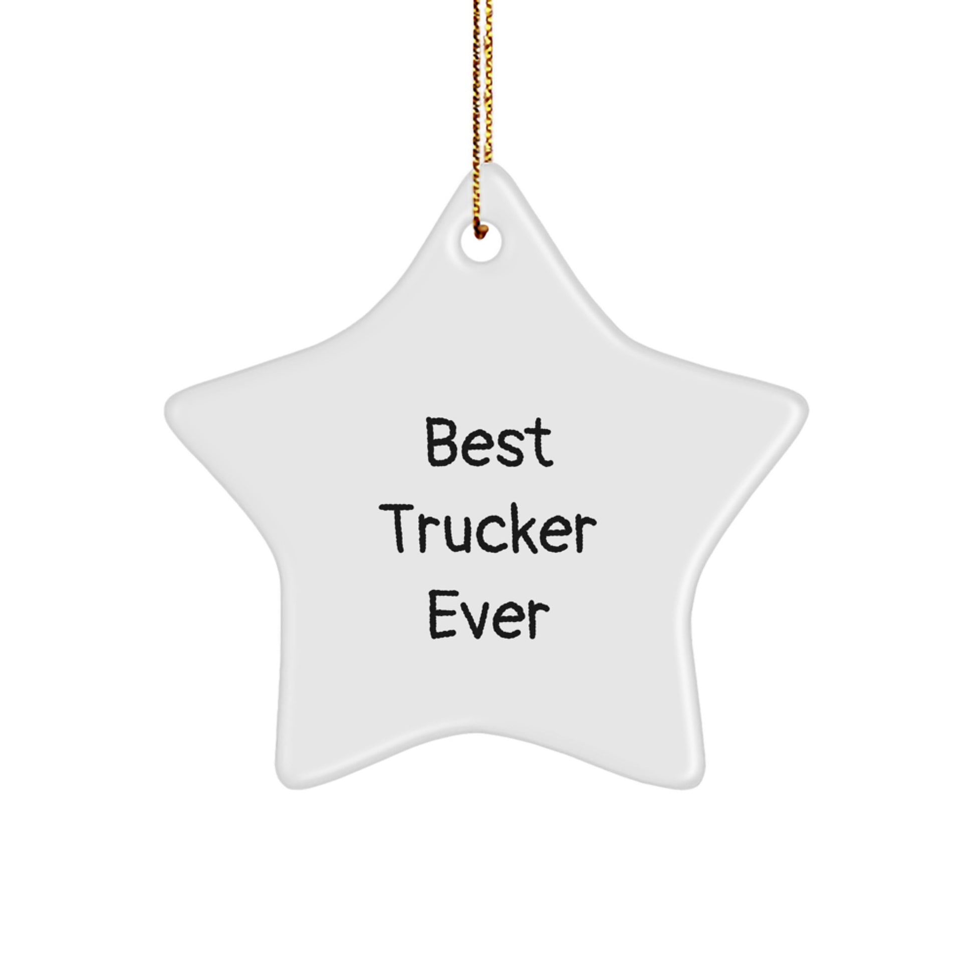 Bold Trucker Star Ornament Christmas Gift for Roommates - Image 1