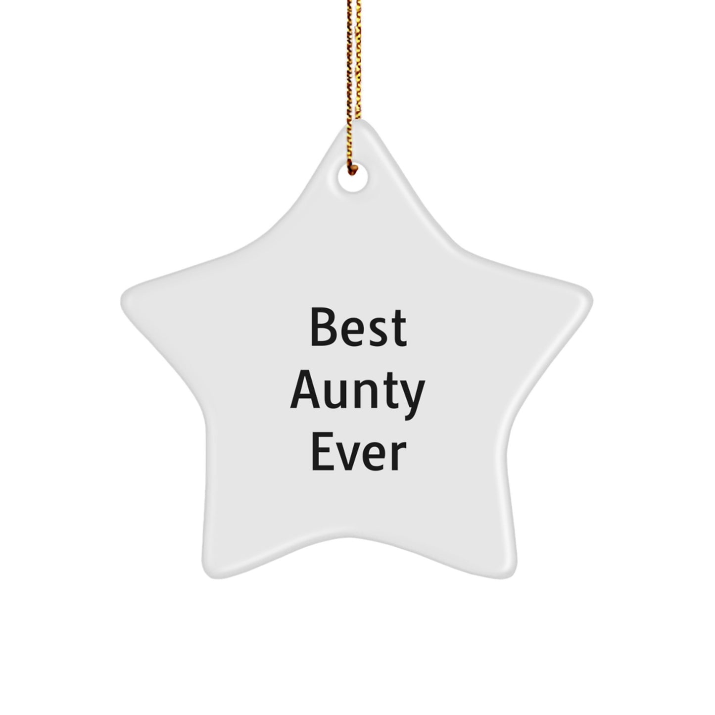 Christmas Gift Surprise Aunty Star Ornament for Teens – Best Aunty Ever - Image 1