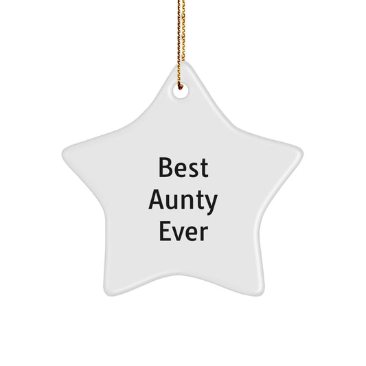 Christmas Gift Surprise Aunty Star Ornament for Teens – Best Aunty Ever - Image 1