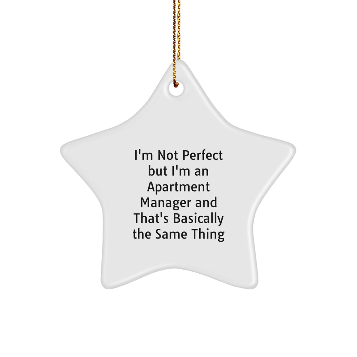 Apartment Manager Star Ornament Idea Gift for Coworkers Christmas - Image 1