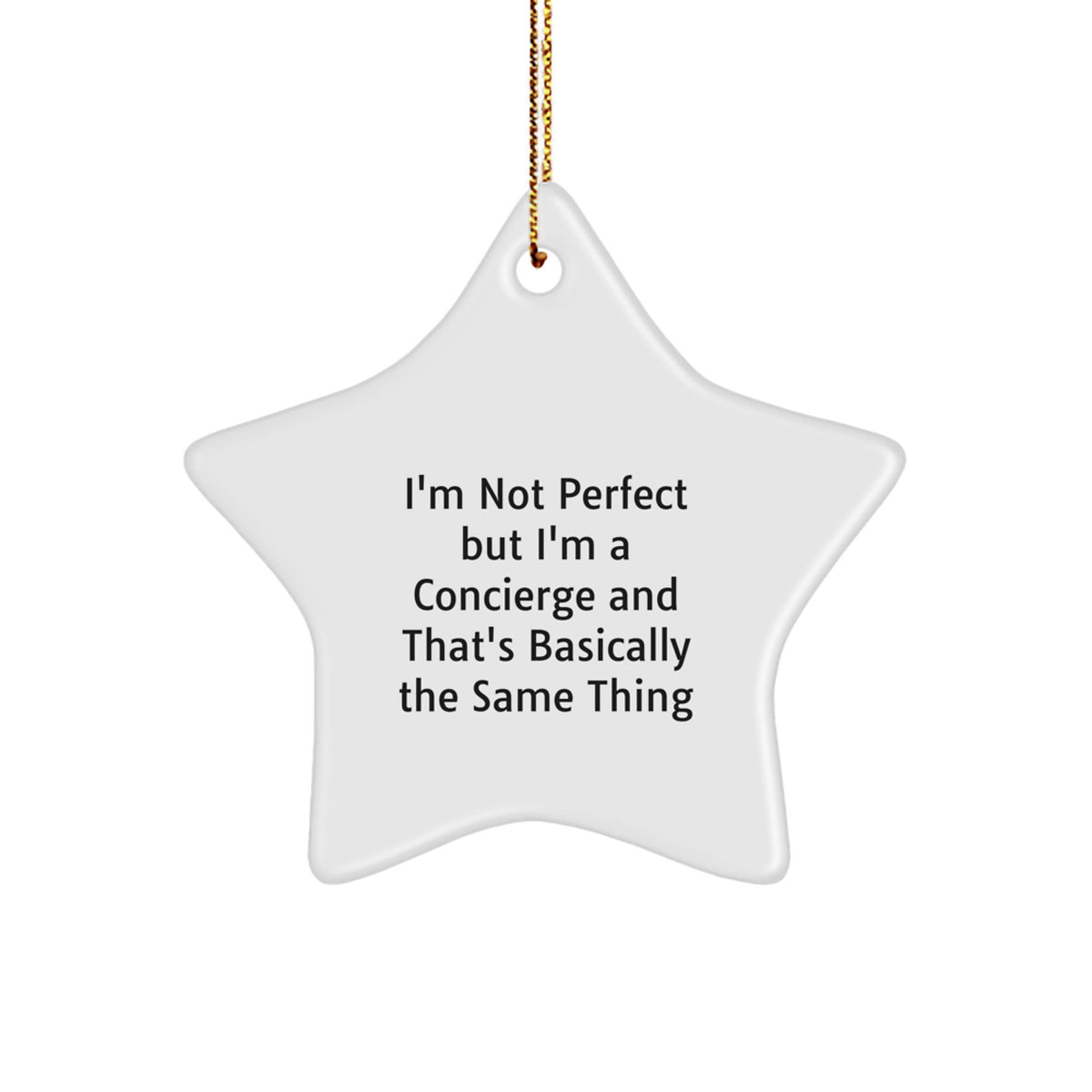 Christmas Gift for Teens I'm Not Perfect Concierge Star Ornament - Image 1