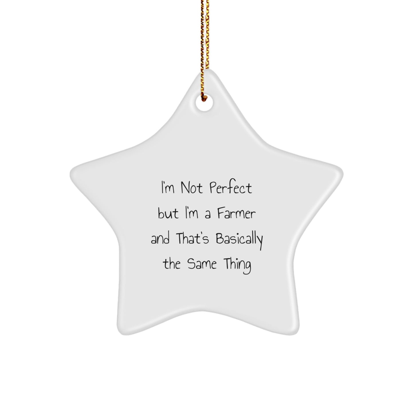 Collectible Farmer Star Christmas Ornament for Neighbors Gift - Image 1