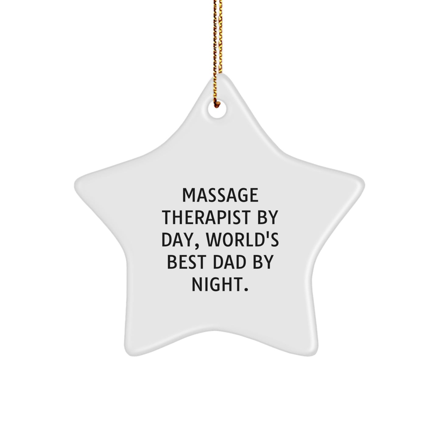 Massage Therapist Star Ornament Idea for Coworkers Christmas Gift - Image 1