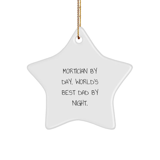 Christmas Gift for Her Mortician By Day, World's Best Dad By Night Star - Image 1