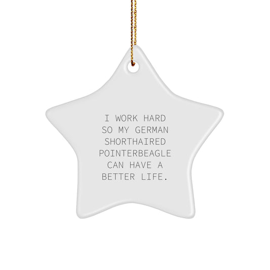 Funny German Shorthaired Pointer Dog Gifts from Men to Men, Funny Star Ornament for Christmas Unique Gifts - Image 1