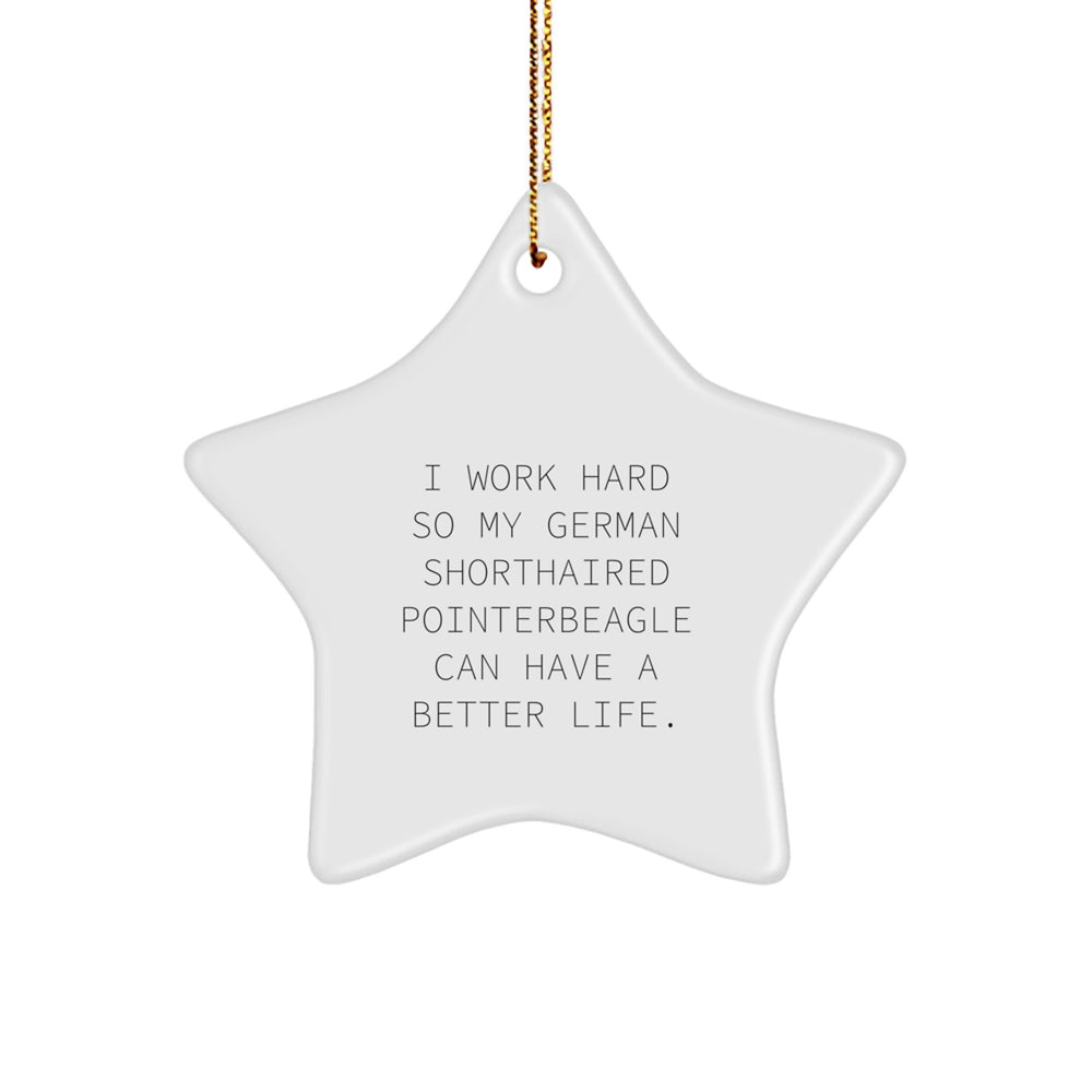 Funny German Shorthaired Pointer Dog Gifts from Men to Men, Funny Star Ornament for Christmas Unique Gifts - Image 1