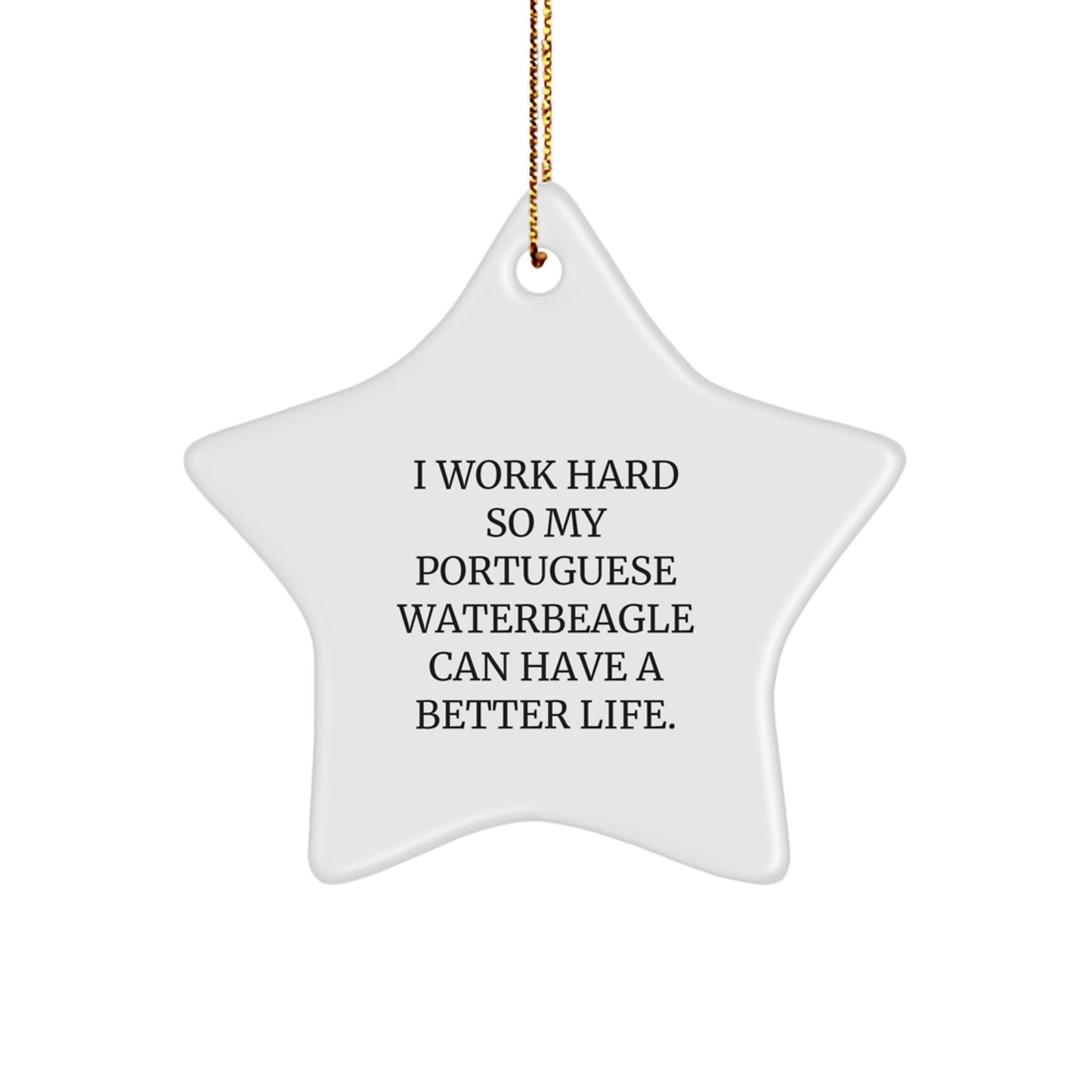 Funny Portuguese Water Dog Gifts from Friends for Portuguese Water Dog Lover's Christmas Unique Ornament - Image 1