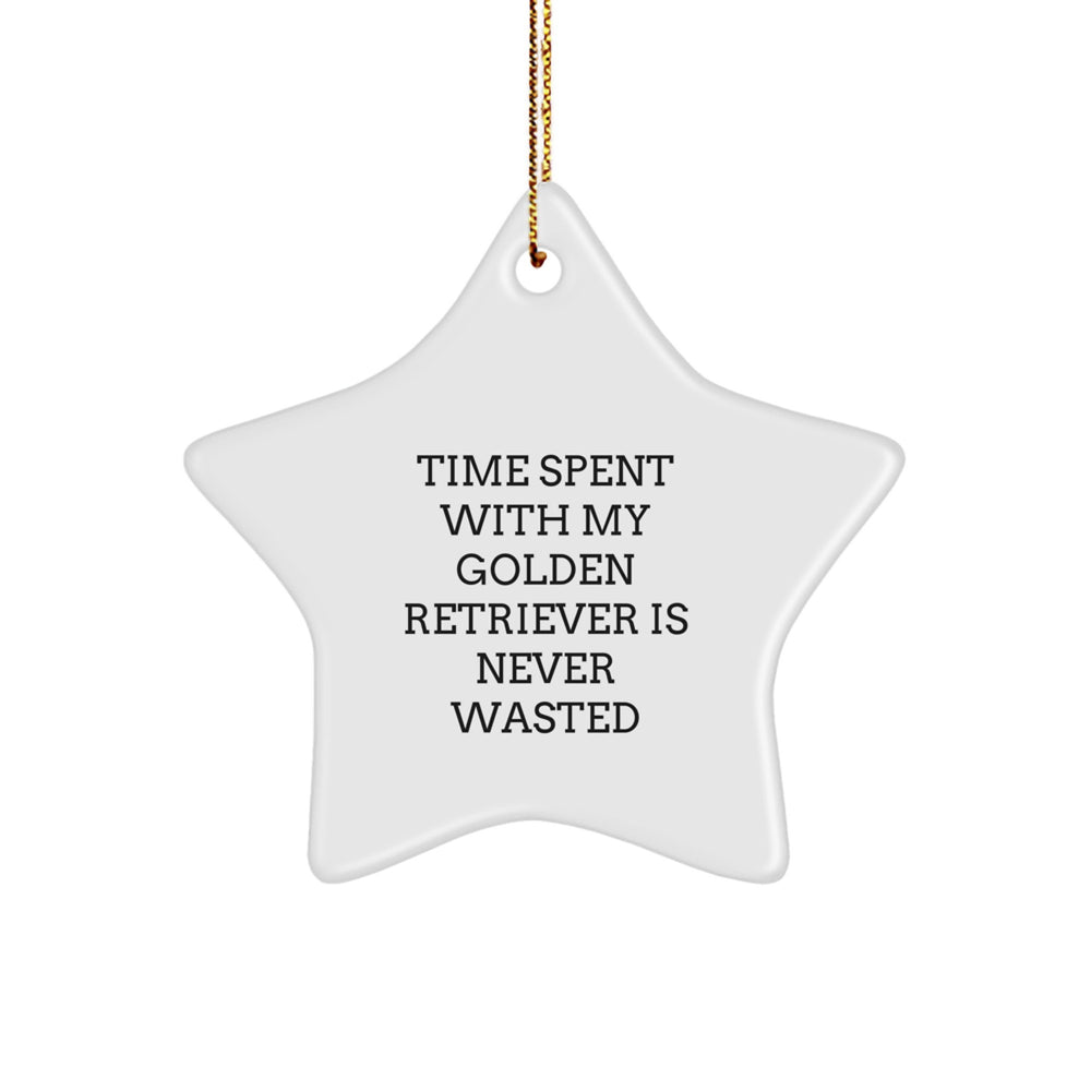 Golden Retriever Dog Star Ornament Gifts from Men to Family - Christmas Unique Present - Image 1