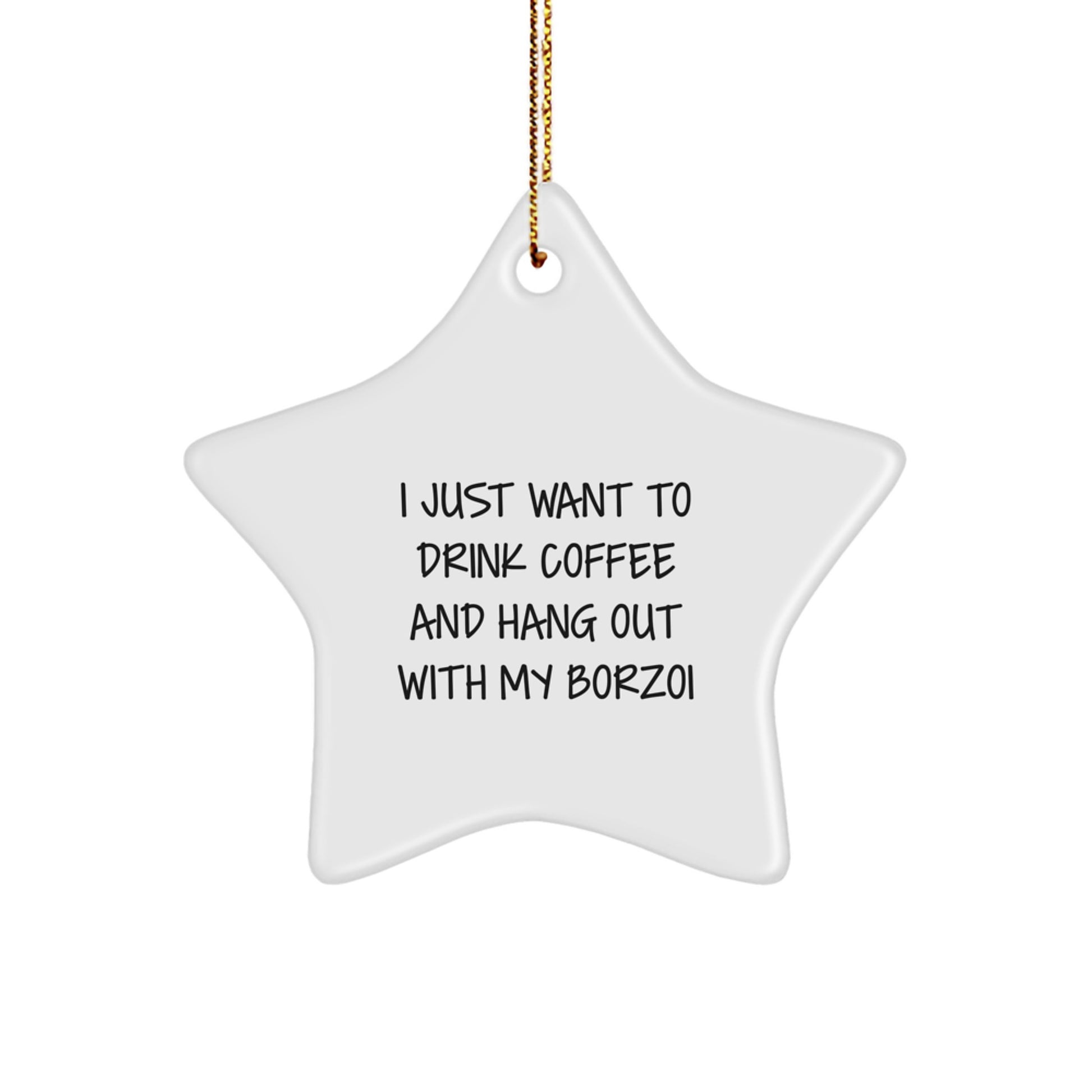 Funny Borzoi Dog Star Ornament Gifts from Friends, Christmas Unique Gifts for Borzoi Dog Lovers - Image 1