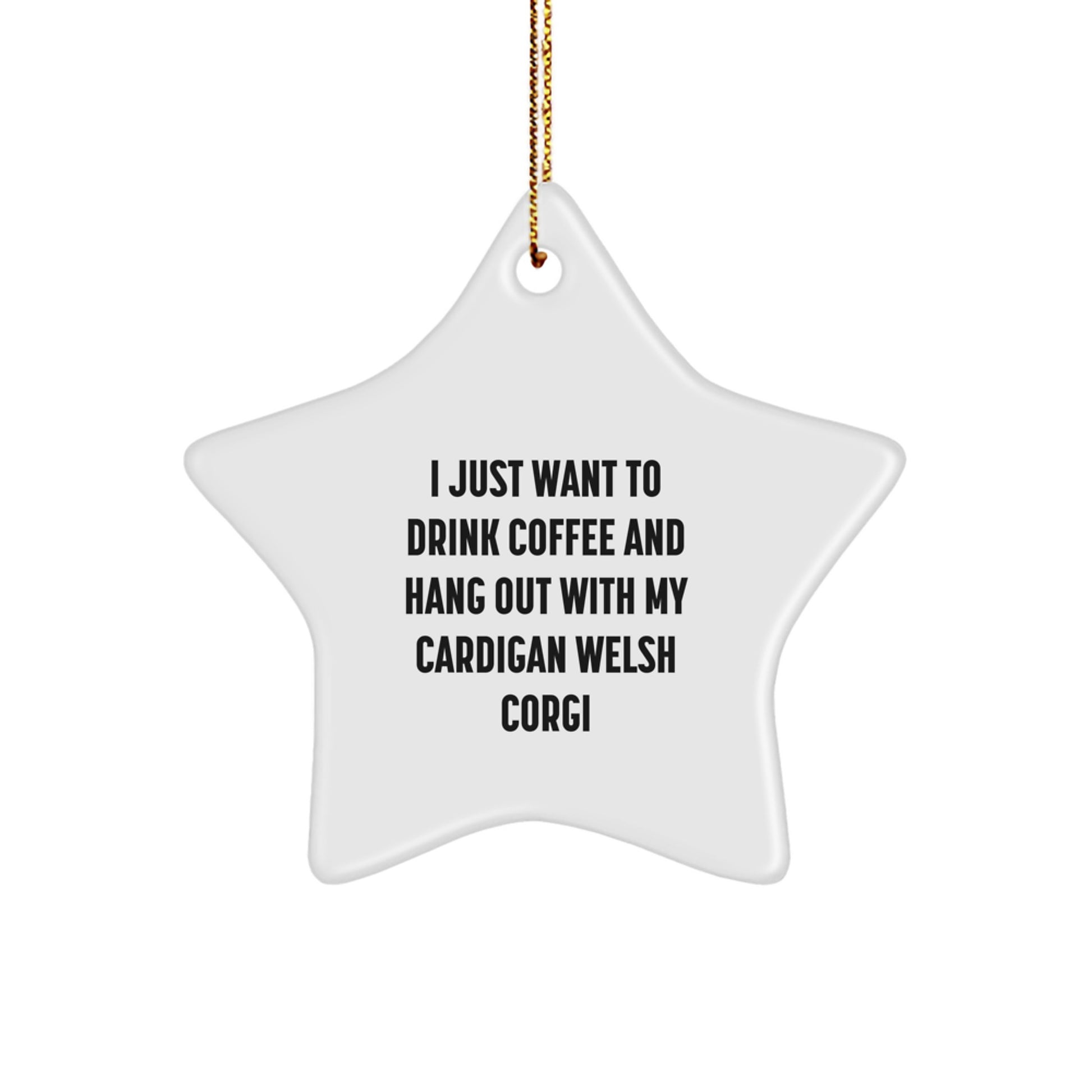 Funny Cardigan Welsh Corgi Dog Christmas Star Ornament Gifts from Family or Friends for Cardigan Welsh Corgi Dog Lovers - Image 1