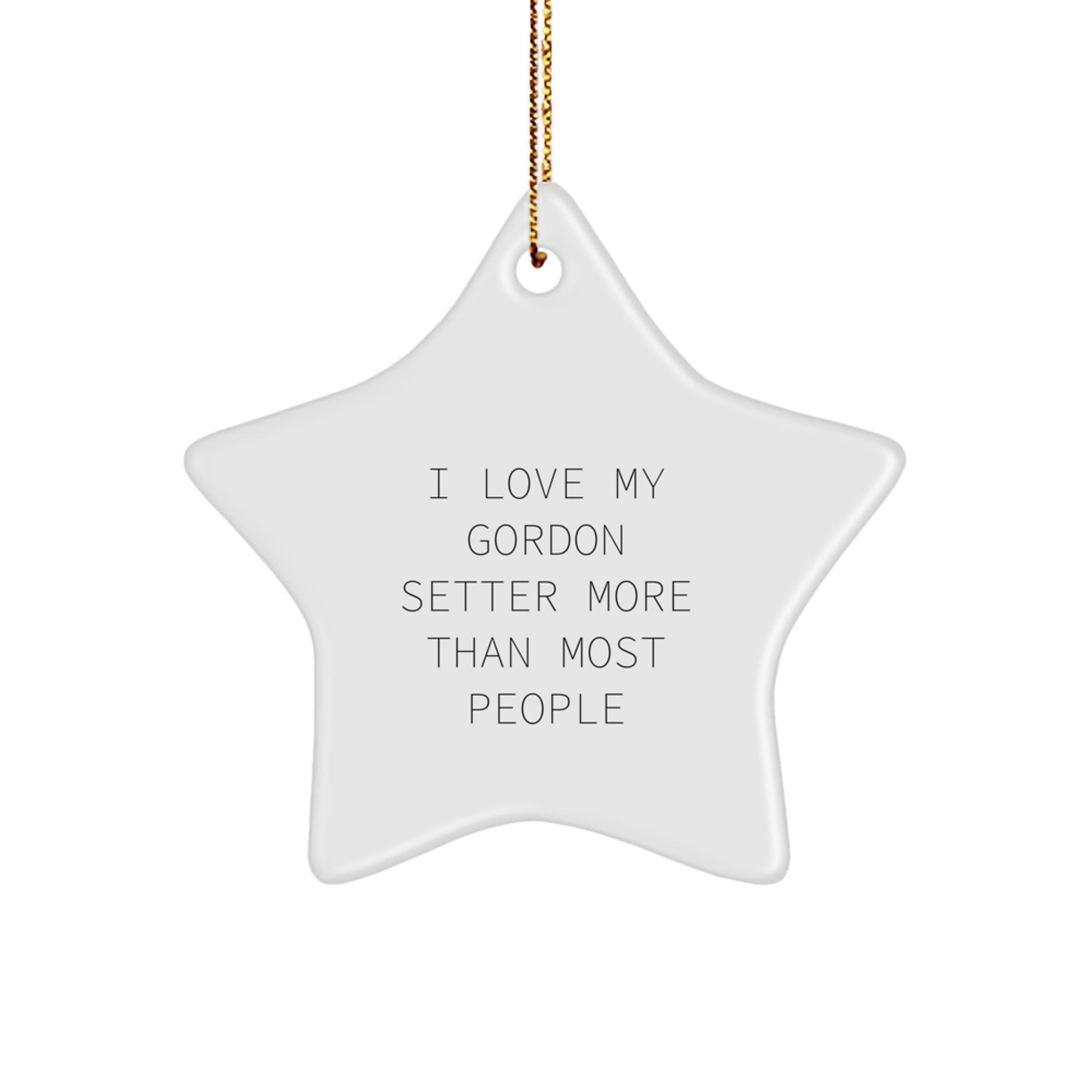 Gordon Setter Dog Star Ornament Gifts from Family, Friends, or Coworkers for Christmas Unique Decor - Image 1