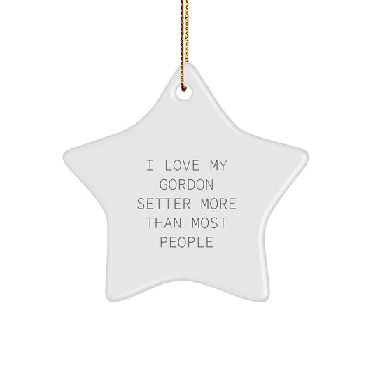 Gordon Setter Dog Star Ornament Gifts from Family, Friends, or Coworkers for Christmas Unique Decor - Image 1