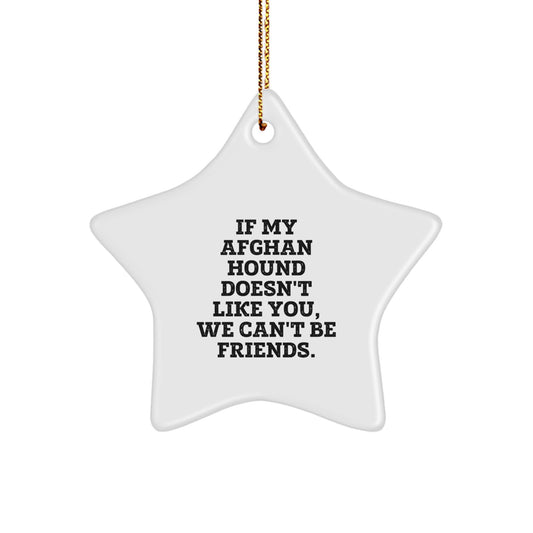 Afghan Hound Dog Lovers Star Ornament Gifts from Men to Friends for Christmas - Image 1