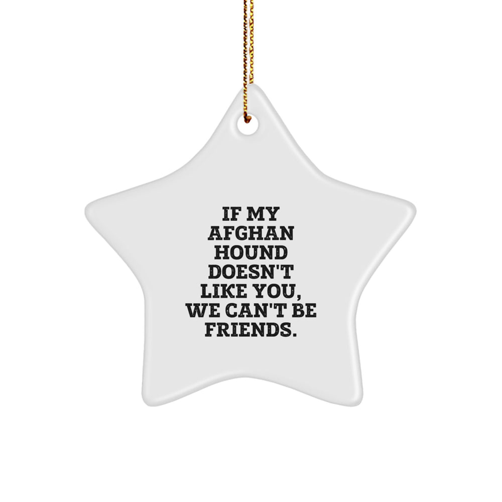 Afghan Hound Dog Lovers Star Ornament Gifts from Men to Friends for Christmas - Image 1