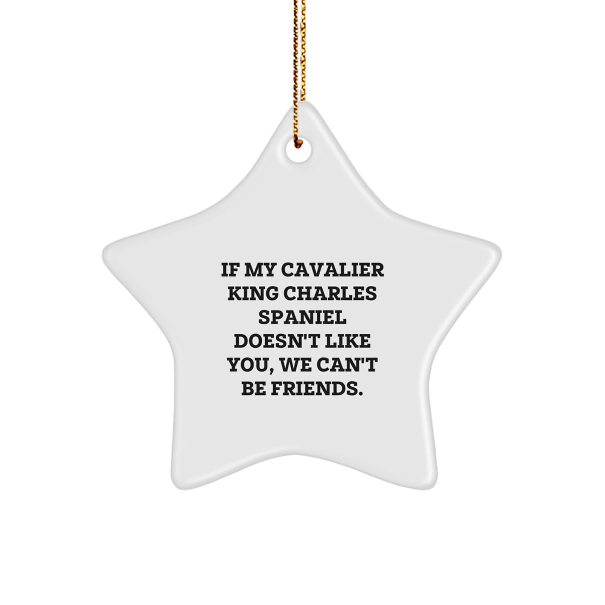 Cavalier King Charles Spaniel Dog Lovers Funny Star Ornament Gifts from Friends for Christmas - Image 1