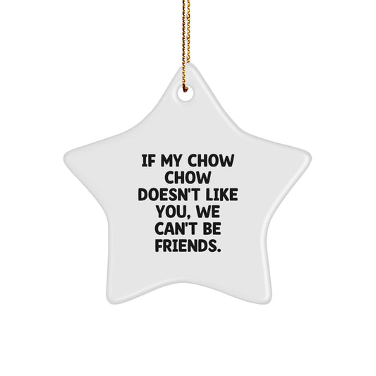 Chow Chow Dog Lovers Gifts from Family, Friends, and Coworkers - Funny Star Ornament for Christmas - Image 1
