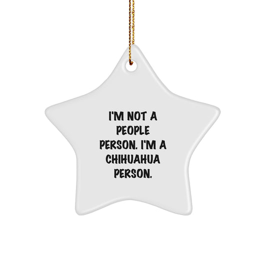 Funny Chihuahua Dog Star Ornament, Chihuahua Lover Gifts for Christmas Unique Gifts from Men to Chihuahua Dog Owners - Image 1