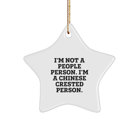Funny Chinese Crested Dog Star Ornament Gifts for Chinese Crested Dog Lovers, Christmas Unique Gifts from Friends, Coworkers, Family - Image 1