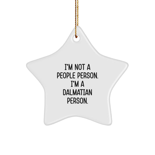 Funny Dalmatian Dog Star Ornament Gifts from Friends and Family for Christmas Unique Ideas - Image 1