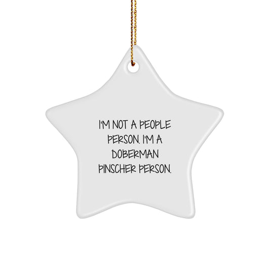 Doberman Pinscher Dog Lover Star Ornament Funny Gift from Mom to Daughter - Image 1