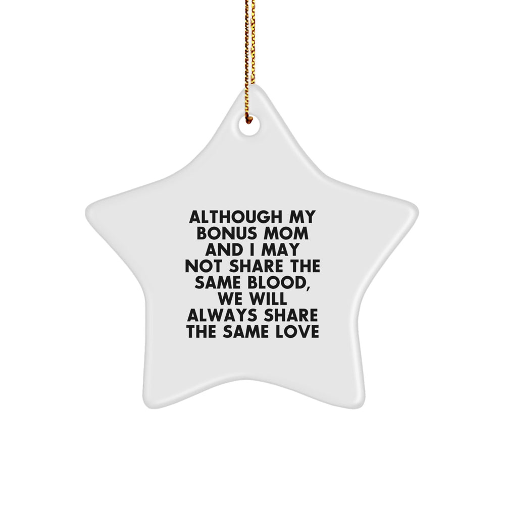 Gifts from Bonus Mom, Love that Knows No Blood Ties, Star Ornament for Christmas - Image 1