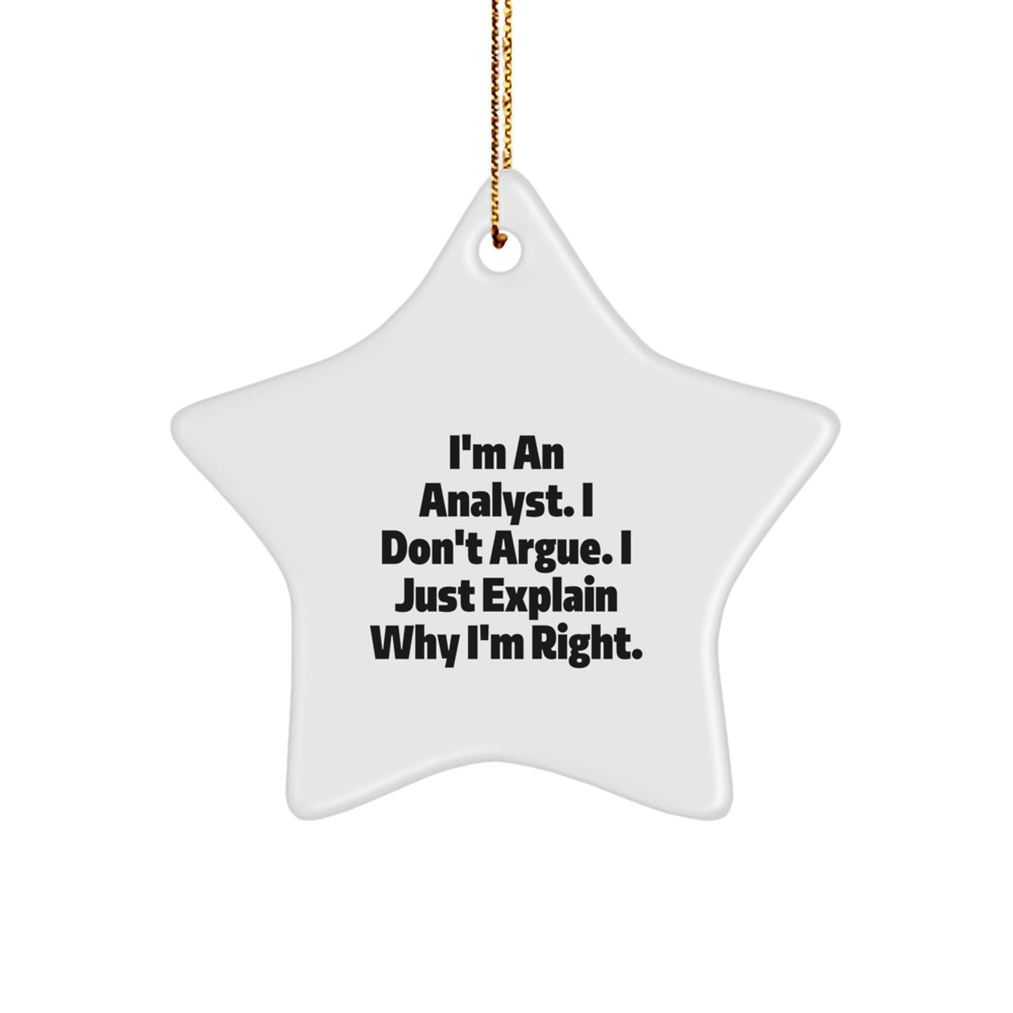 Analyst Keepsake Christmas Ornament for Him Gift - Image 1