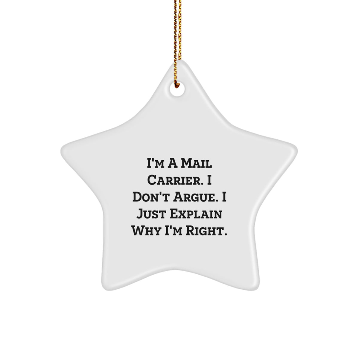 Funny Mail Carrier Star Ornament Gifts from Friends to Mail Carrier for Christmas Unique Gifts - Image 1