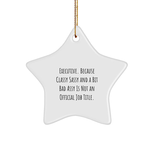 Funny Executive Star Ornaments, Gifts from Family, Friends, or Coworkers for Executive Christmas Unique Decorations - Image 1